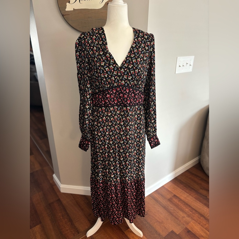 Boden Multicolor Long Sleeve Dress